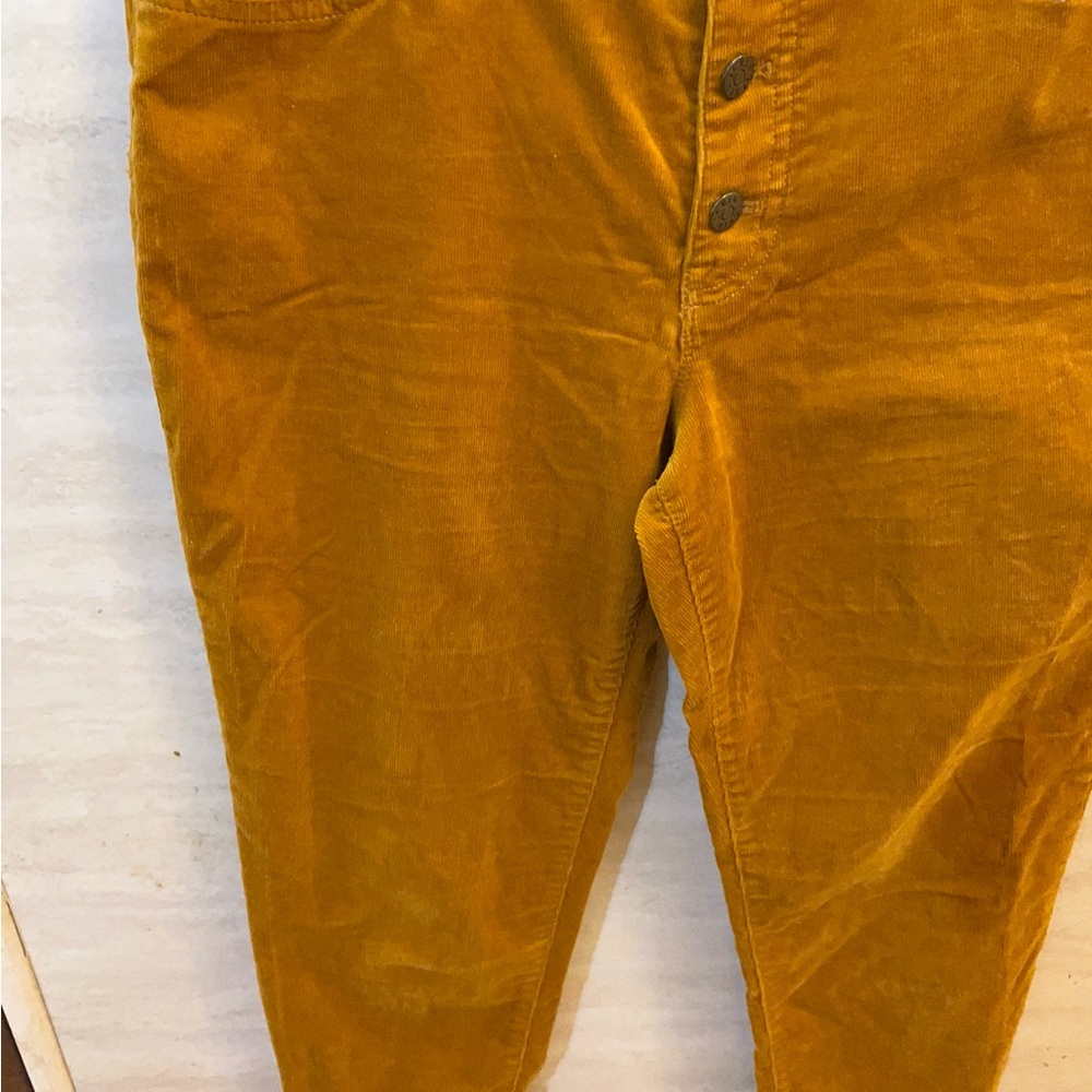 J. Crew 9" High-Rise Skinny Corduroy Pants Mustard Yellow - Picture 4 of 11
